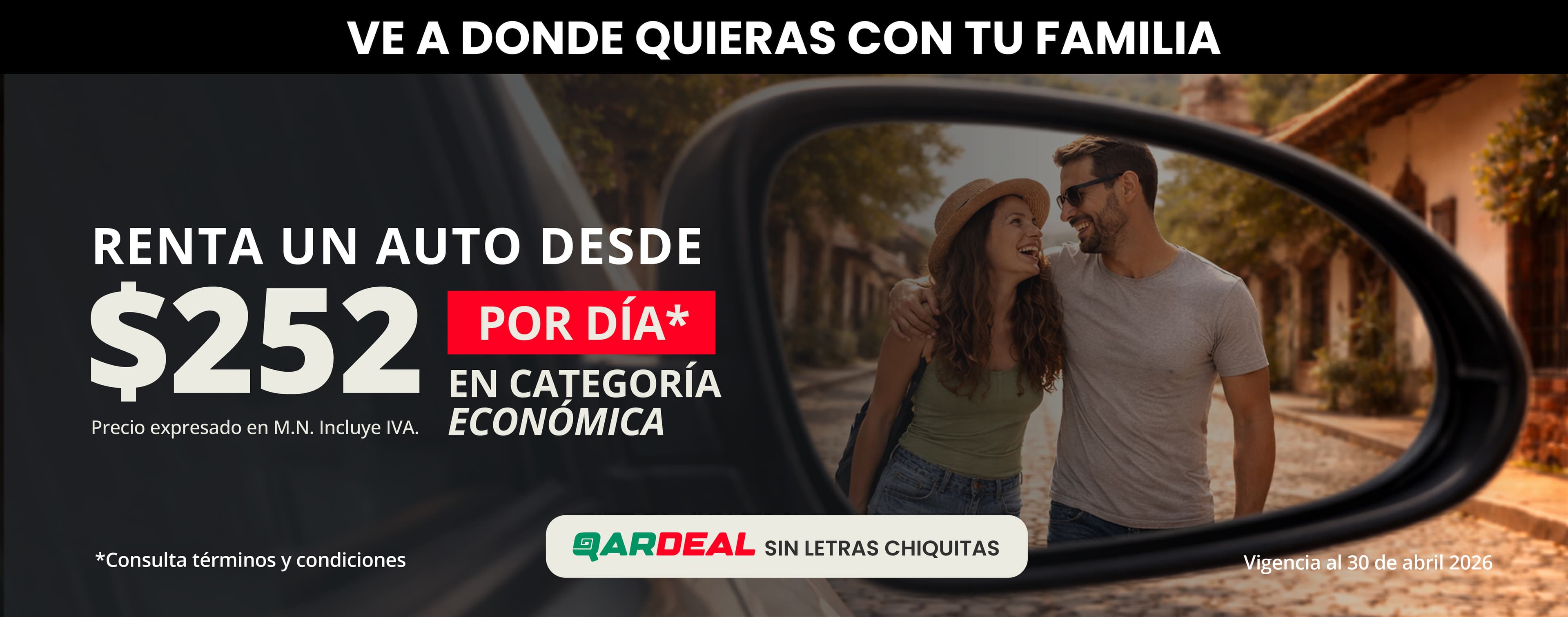 renta diaria desde $252 en categoría económica